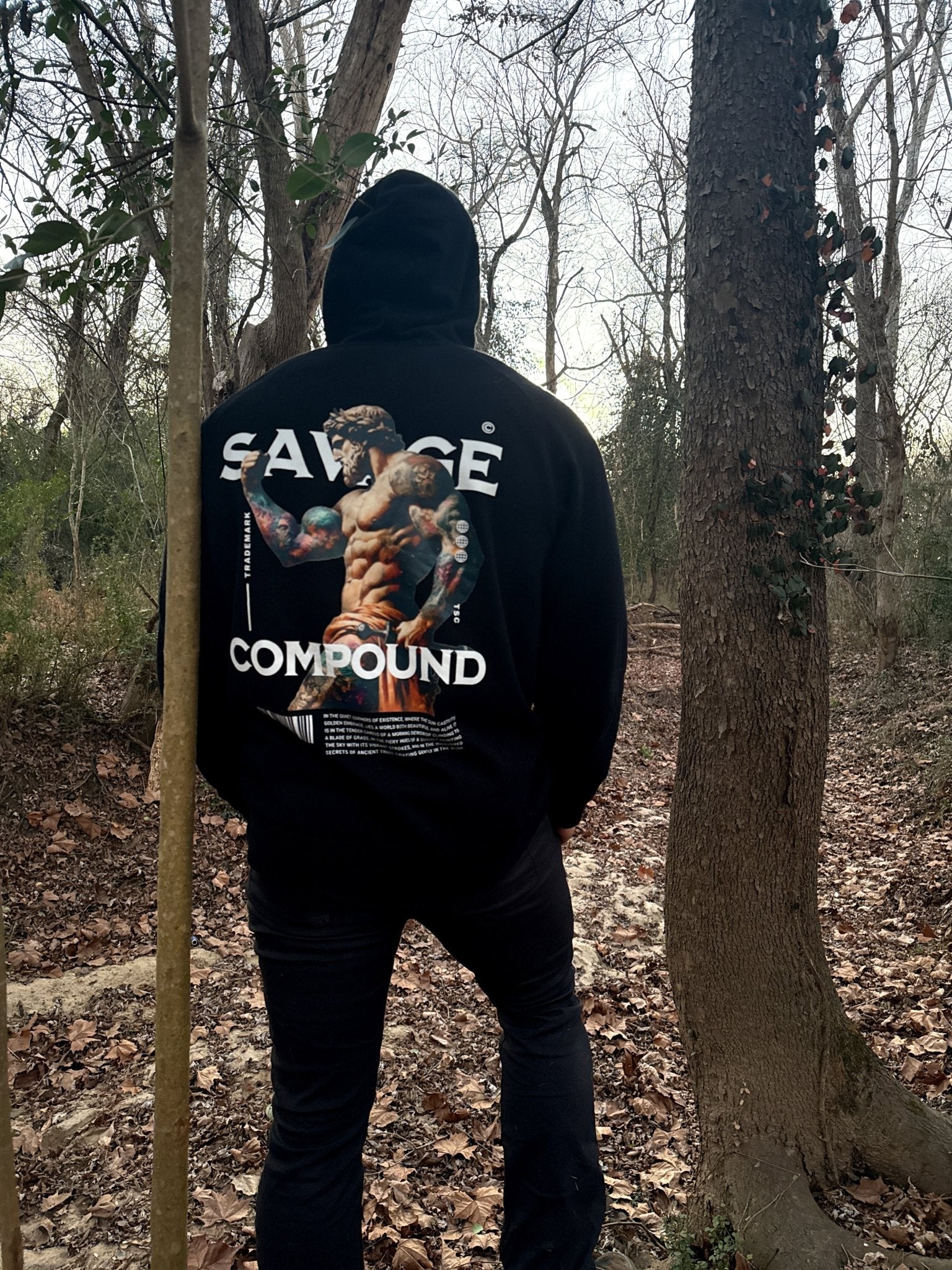Premium Greek Hoodie (S) - The Savage Compound