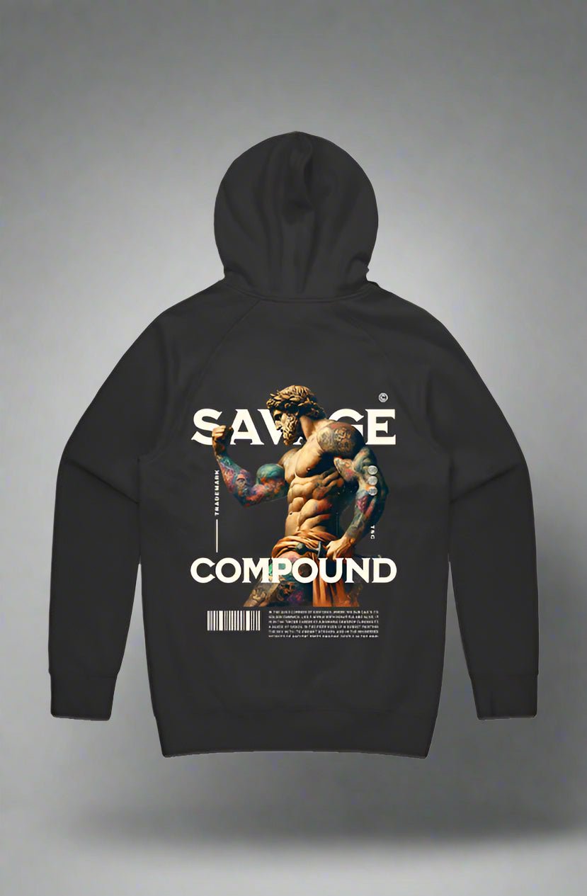Premium Greek Hoodie (S) - The Savage Compound